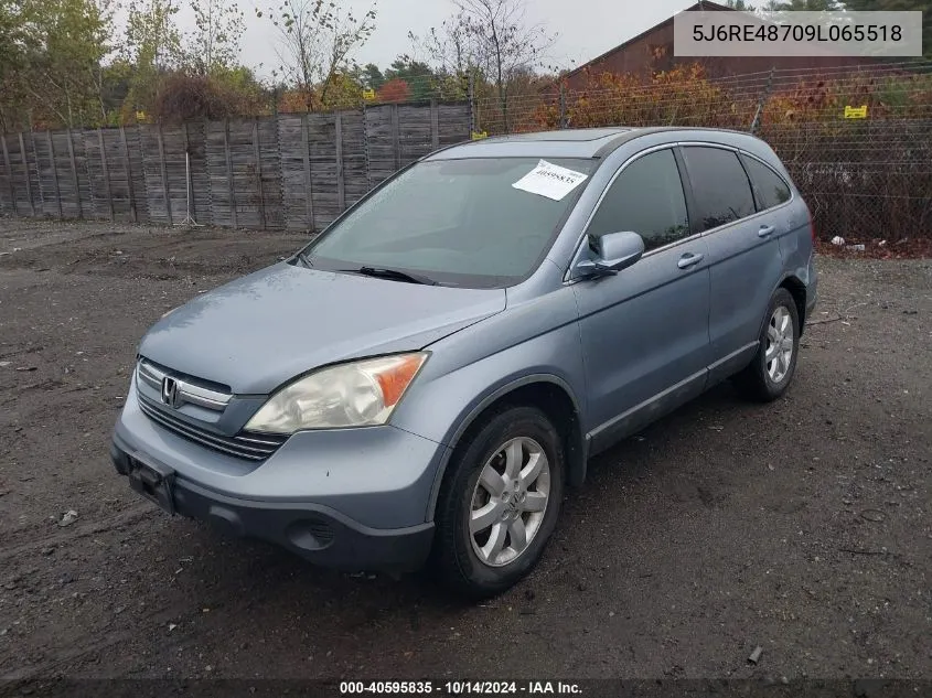 2009 Honda Cr-V Ex-L VIN: 5J6RE48709L065518 Lot: 40595835