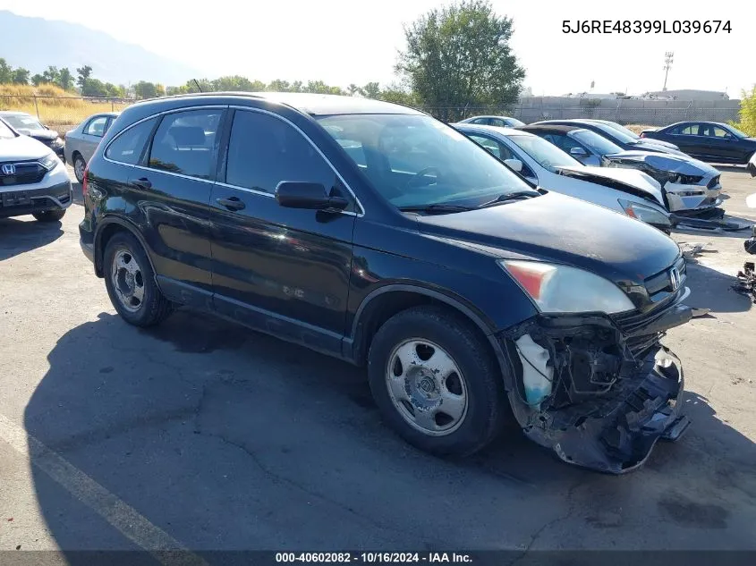 2009 Honda Cr-V Lx VIN: 5J6RE48399L039674 Lot: 40602082