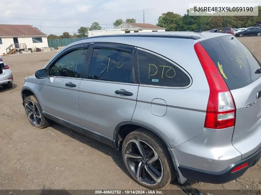 5J6RE483X9L059190 2009 Honda Cr-V Lx