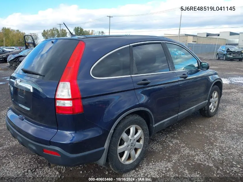 2009 Honda Cr-V Ex VIN: 5J6RE48519L041145 Lot: 40603460