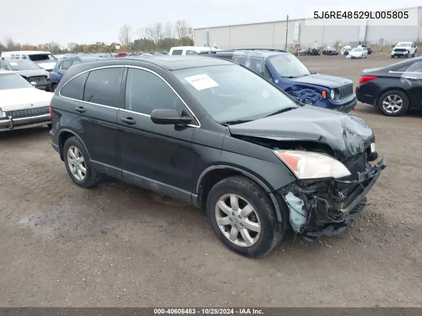 2009 Honda Cr-V Ex VIN: 5J6RE48529L005805 Lot: 40606483