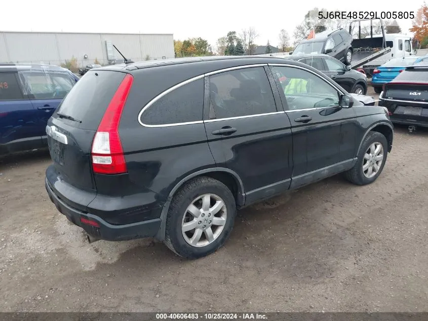 2009 Honda Cr-V Ex VIN: 5J6RE48529L005805 Lot: 40606483