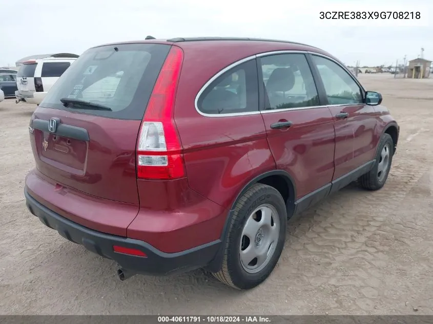 3CZRE383X9G708218 2009 Honda Cr-V Lx