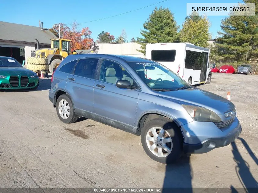 2009 Honda Cr-V Ex VIN: 5J6RE48569L067563 Lot: 40618181