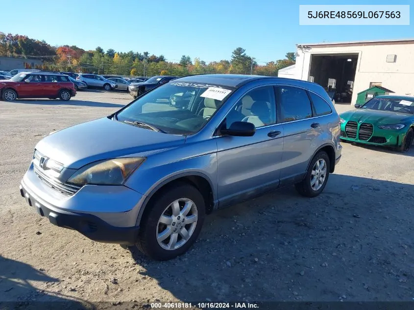 2009 Honda Cr-V Ex VIN: 5J6RE48569L067563 Lot: 40618181