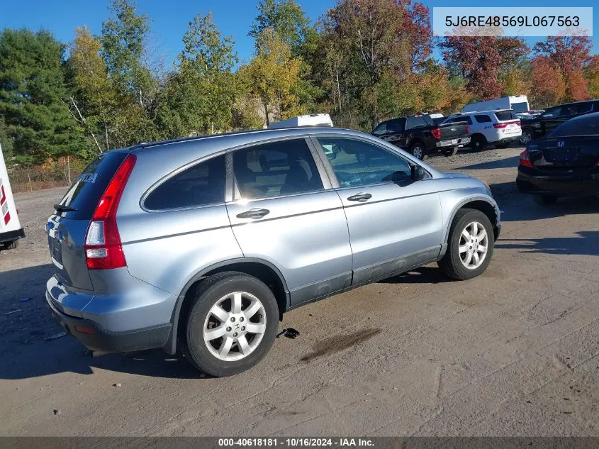 2009 Honda Cr-V Ex VIN: 5J6RE48569L067563 Lot: 40618181