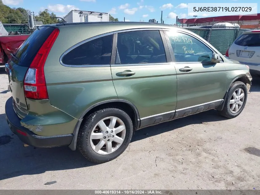 5J6RE38719L027029 2009 Honda Cr-V Ex-L