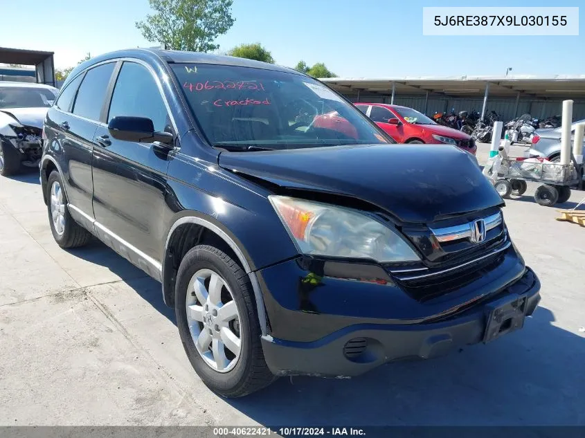 5J6RE387X9L030155 2009 Honda Cr-V Ex-L