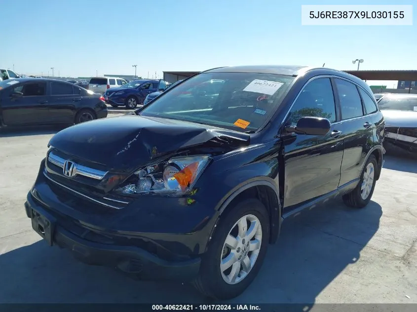 5J6RE387X9L030155 2009 Honda Cr-V Ex-L