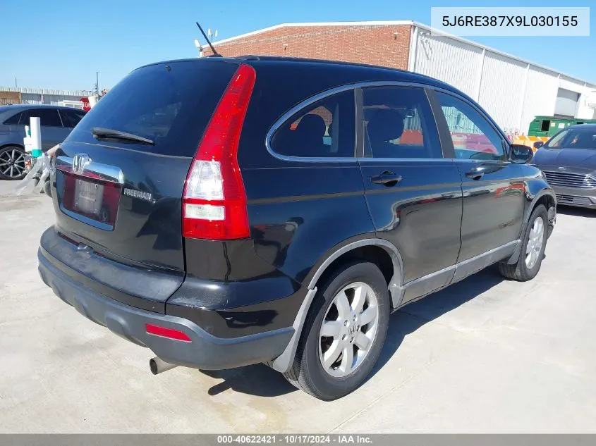 5J6RE387X9L030155 2009 Honda Cr-V Ex-L