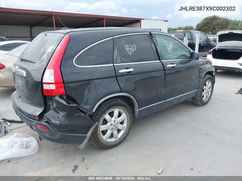 2009 Honda Cr-V Ex-L VIN: JHLRE387X9C002302 Lot: 40624648