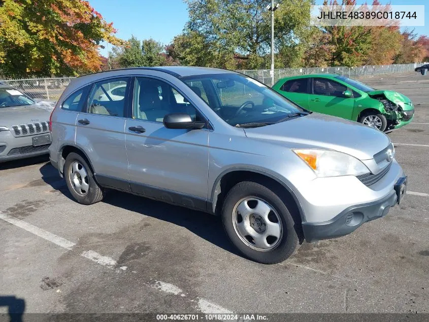 2009 Honda Cr-V Lx VIN: JHLRE48389C018744 Lot: 40626701