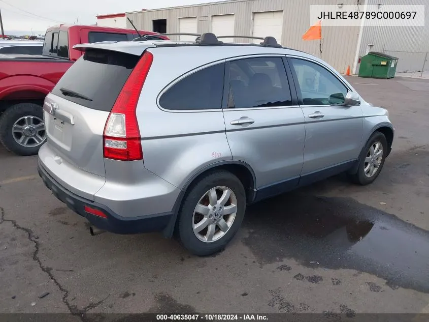 JHLRE48789C000697 2009 Honda Cr-V Ex-L