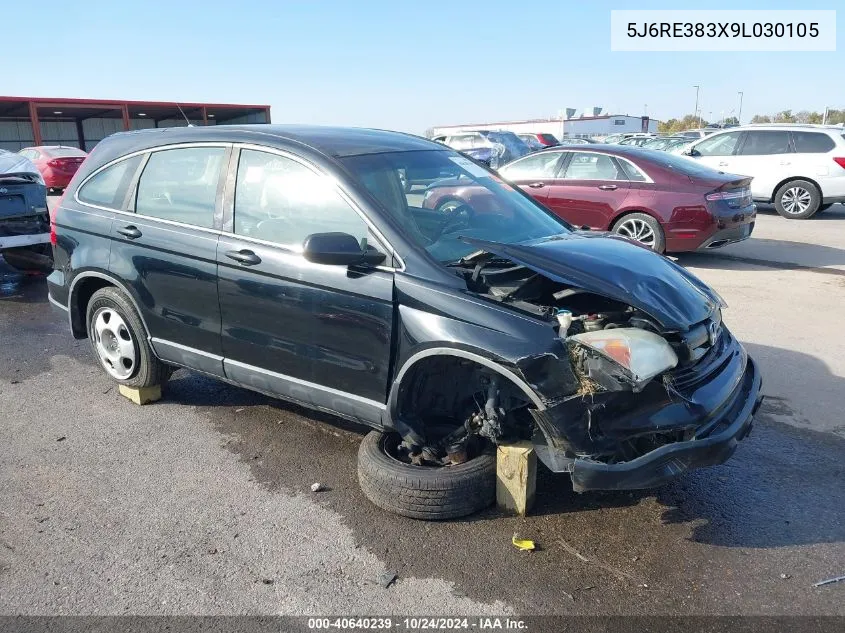 2009 Honda Cr-V Lx VIN: 5J6RE383X9L030105 Lot: 40640239