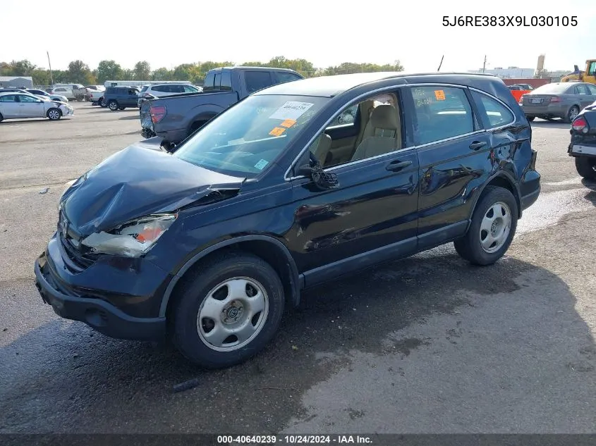 2009 Honda Cr-V Lx VIN: 5J6RE383X9L030105 Lot: 40640239