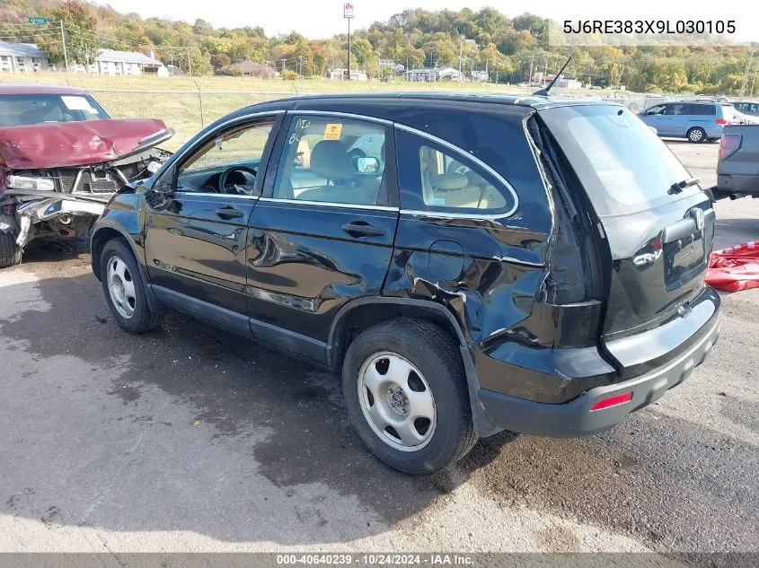 2009 Honda Cr-V Lx VIN: 5J6RE383X9L030105 Lot: 40640239