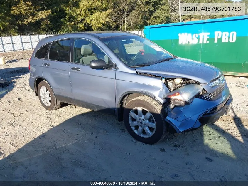 2009 Honda Cr-V Ex VIN: 3CZRE48579G701783 Lot: 40643679