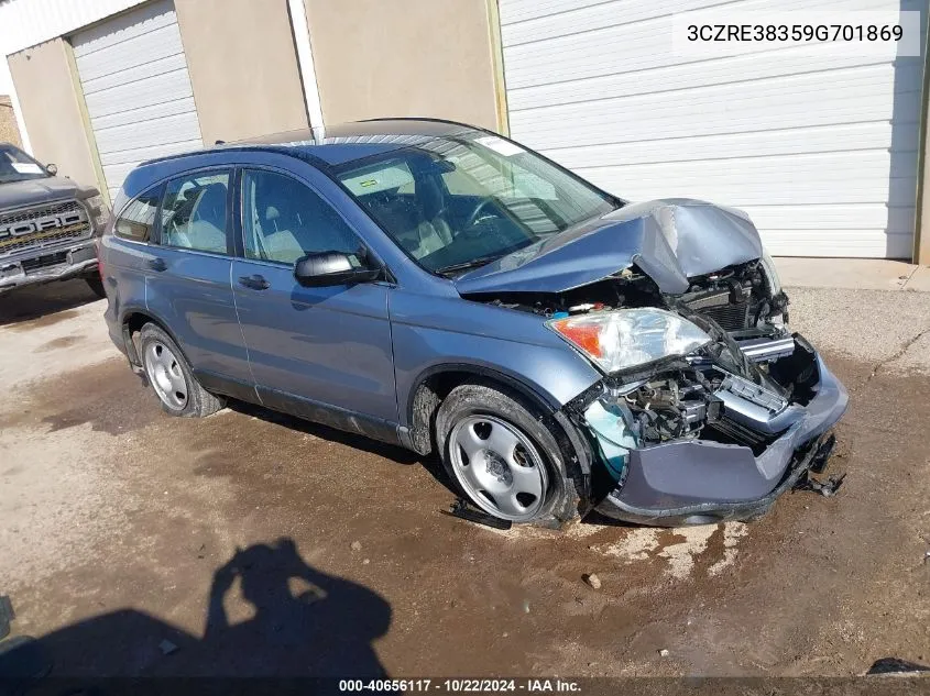 2009 Honda Cr-V Lx VIN: 3CZRE38359G701869 Lot: 40656117