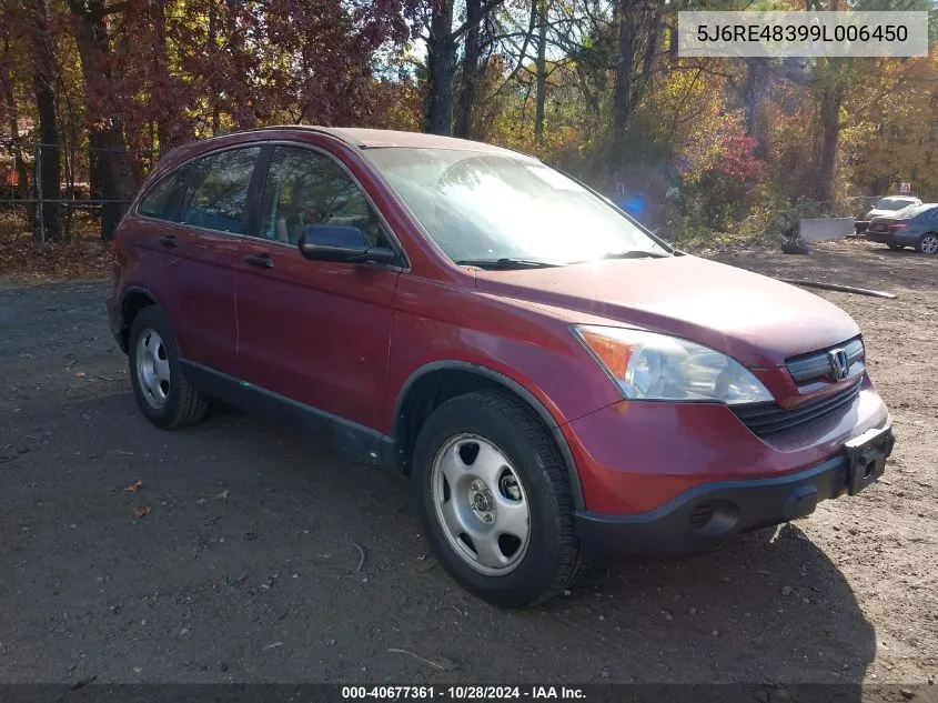 2009 Honda Cr-V Lx VIN: 5J6RE48399L006450 Lot: 40677361