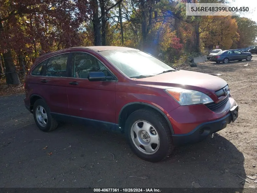 2009 Honda Cr-V Lx VIN: 5J6RE48399L006450 Lot: 40677361