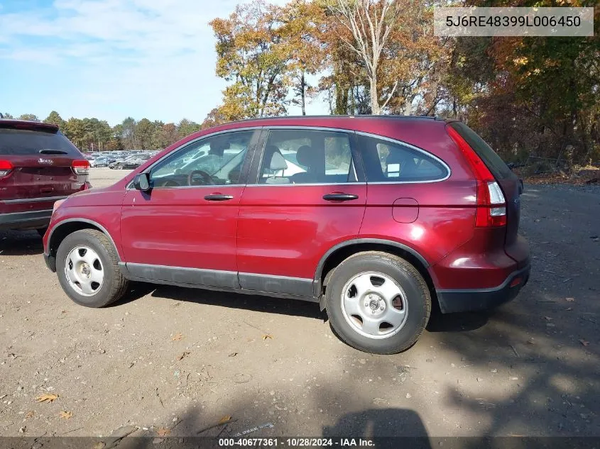 2009 Honda Cr-V Lx VIN: 5J6RE48399L006450 Lot: 40677361