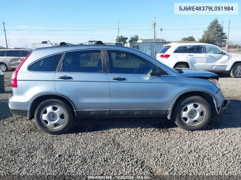 2009 Honda Cr-V Lx VIN: 5J6RE48379L051984 Lot: 40681946