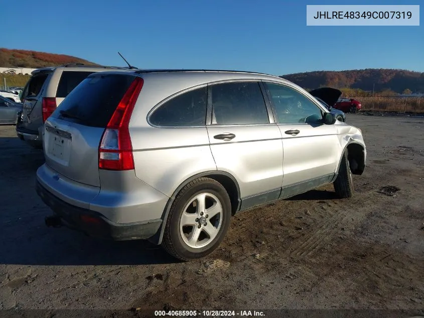 2009 Honda Cr-V Lx VIN: JHLRE48349C007319 Lot: 40685905