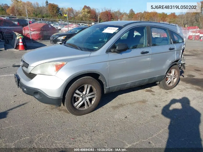 2009 Honda Cr-V Lx VIN: 5J6RE48319L050202 Lot: 40694393