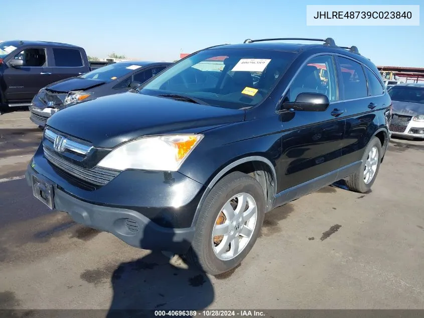 2009 Honda Cr-V Exl VIN: JHLRE48739C023840 Lot: 40696389