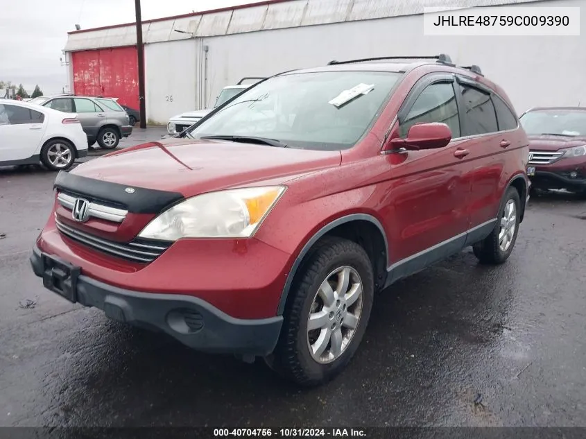 2009 Honda Cr-V Ex-L VIN: JHLRE48759C009390 Lot: 40704756