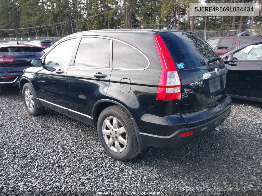 2009 Honda Cr-V Ex VIN: 5J6RE48569L034434 Lot: 40712737