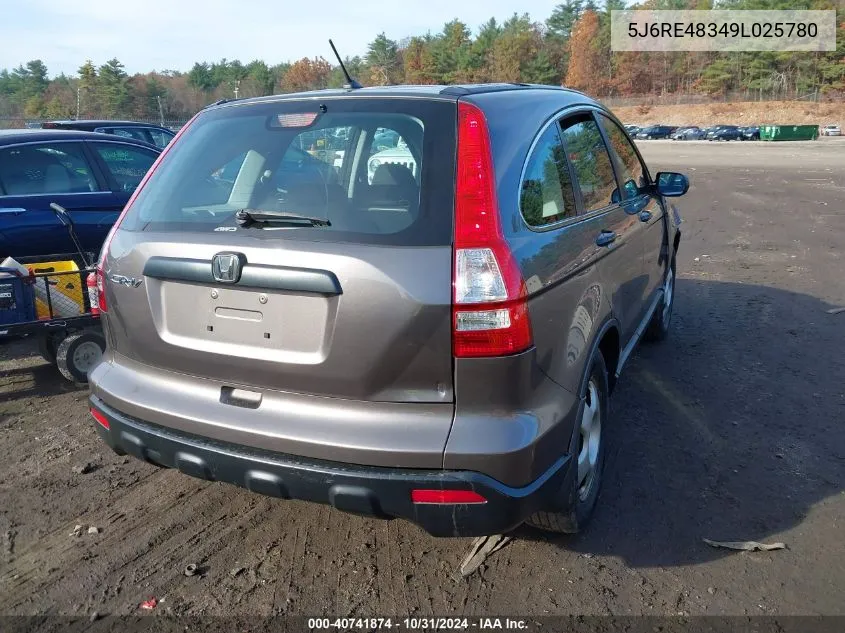 2009 Honda Cr-V Lx VIN: 5J6RE48349L025780 Lot: 40741874