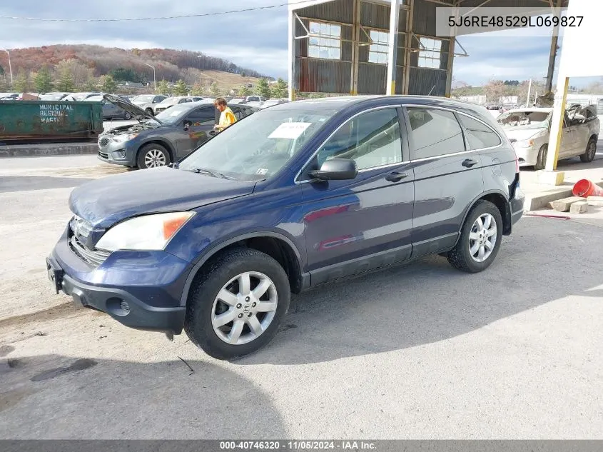 2009 Honda Cr-V Ex VIN: 5J6RE48529L069827 Lot: 40746320