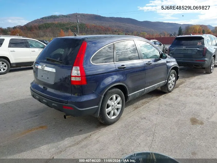 2009 Honda Cr-V Ex VIN: 5J6RE48529L069827 Lot: 40746320