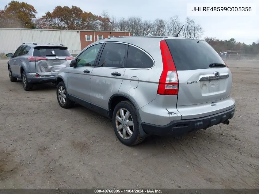 2009 Honda Cr-V Ex VIN: JHLRE48599C005356 Lot: 40768905