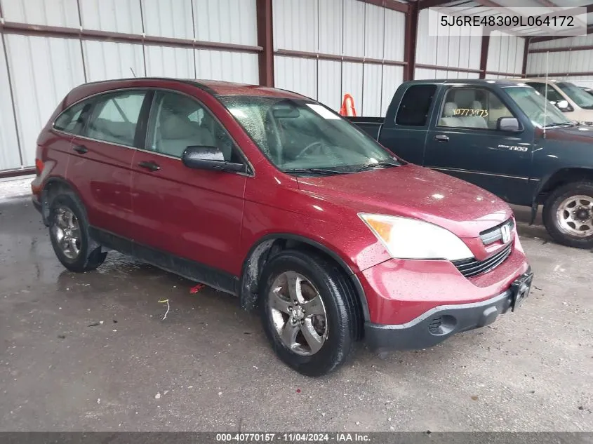 2009 Honda Cr-V Lx VIN: 5J6RE48309L064172 Lot: 40770157