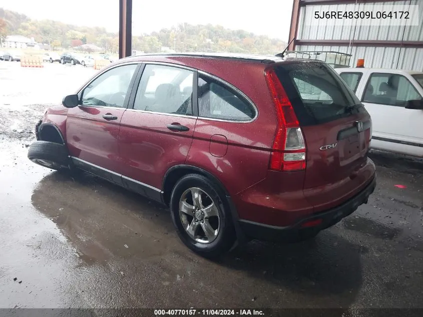 2009 Honda Cr-V Lx VIN: 5J6RE48309L064172 Lot: 40770157