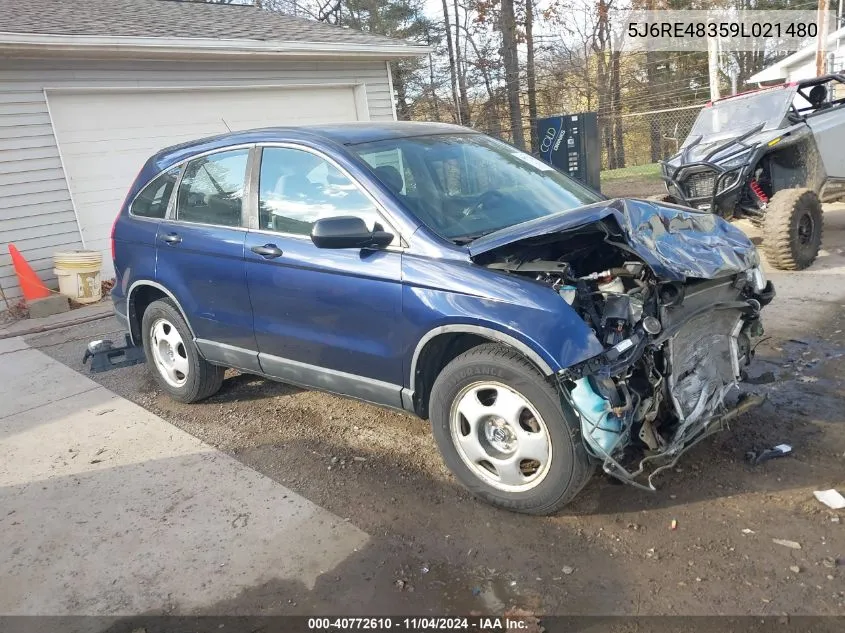 2009 Honda Cr-V Lx VIN: 5J6RE48359L021480 Lot: 40772610