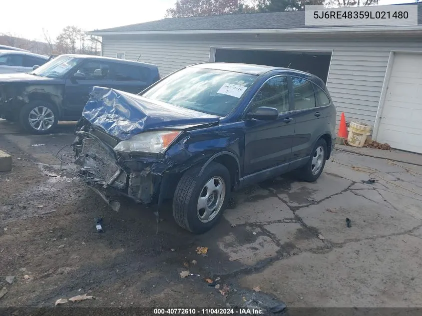 2009 Honda Cr-V Lx VIN: 5J6RE48359L021480 Lot: 40772610