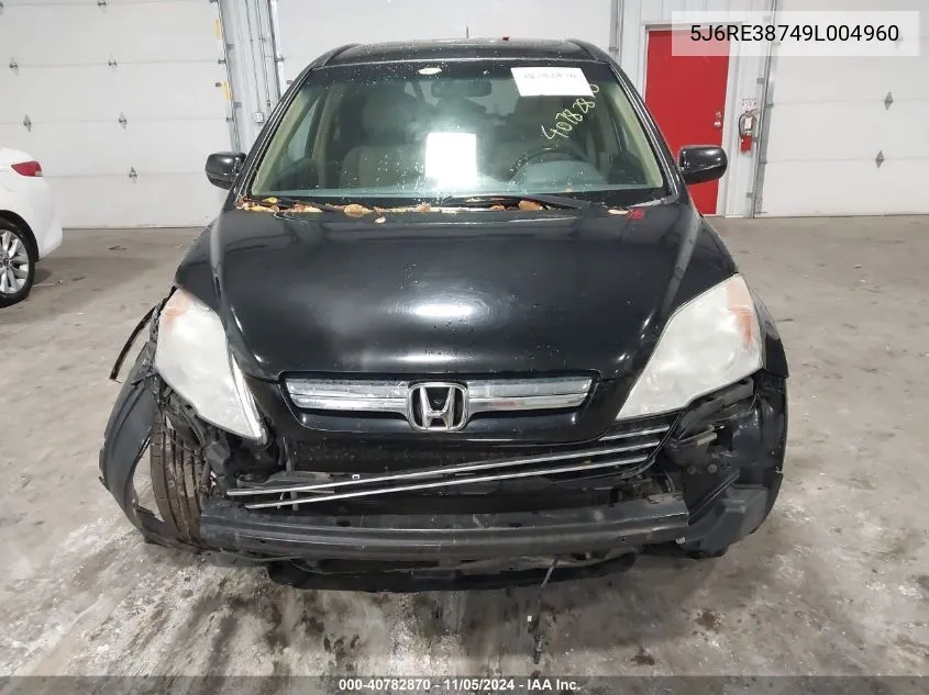 2009 Honda Cr-V Ex-L VIN: 5J6RE38749L004960 Lot: 40782870