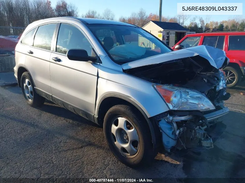 2009 Honda Cr-V Lx VIN: 5J6RE48309L043337 Lot: 40787446