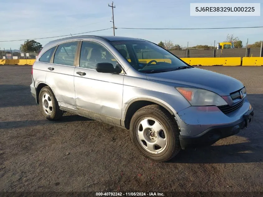 2009 Honda Cr-V Lx VIN: 5J6RE38329L000225 Lot: 40792242