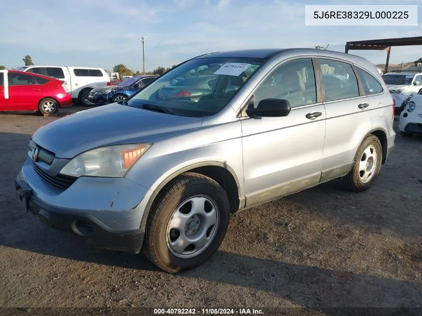 2009 Honda Cr-V Lx VIN: 5J6RE38329L000225 Lot: 40792242