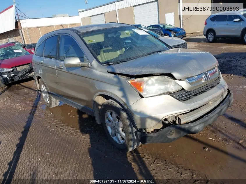 2009 Honda Cr-V Ex-L VIN: JHLRE38799C003893 Lot: 40797131