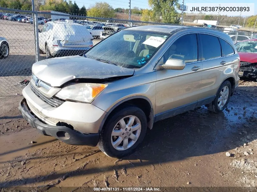 2009 Honda Cr-V Ex-L VIN: JHLRE38799C003893 Lot: 40797131