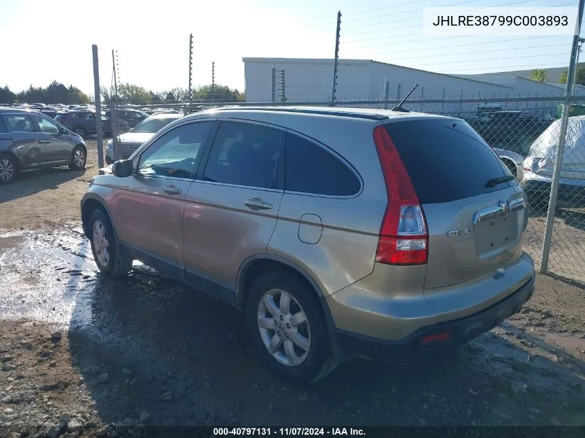 2009 Honda Cr-V Ex-L VIN: JHLRE38799C003893 Lot: 40797131