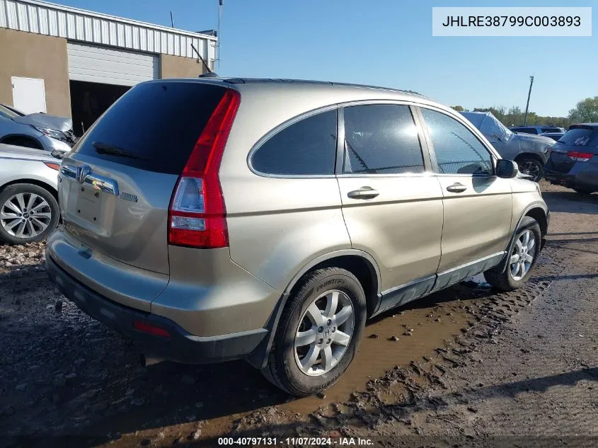 2009 Honda Cr-V Ex-L VIN: JHLRE38799C003893 Lot: 40797131