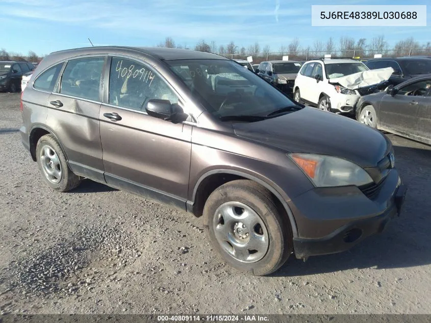 2009 Honda Cr-V Lx VIN: 5J6RE48389L030688 Lot: 40809114