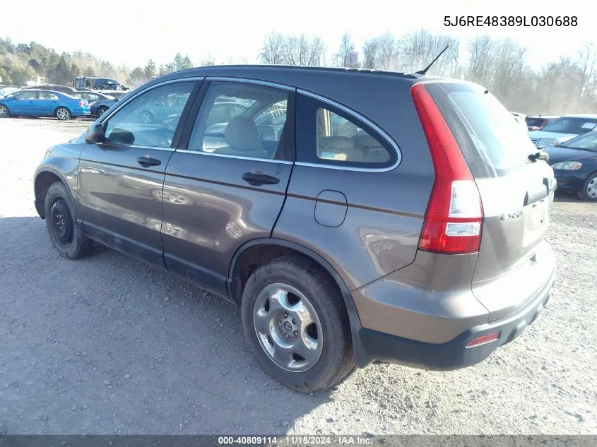 2009 Honda Cr-V Lx VIN: 5J6RE48389L030688 Lot: 40809114