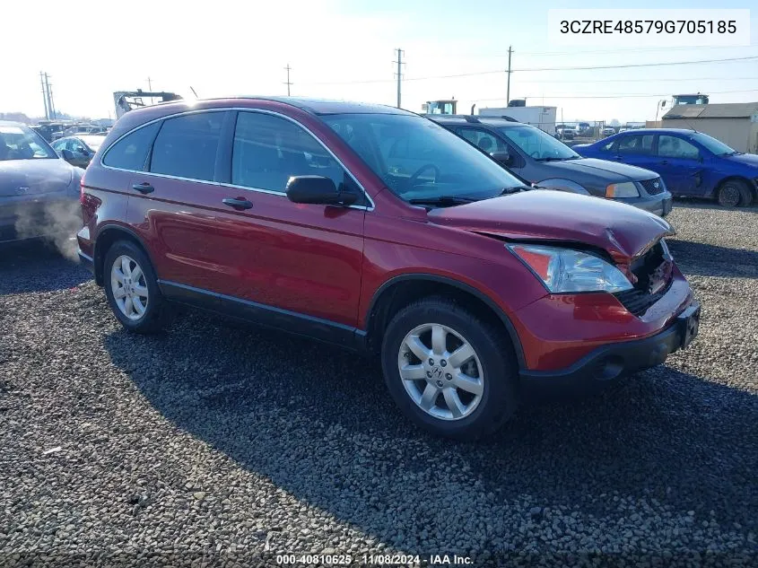 2009 Honda Cr-V Ex VIN: 3CZRE48579G705185 Lot: 40810625